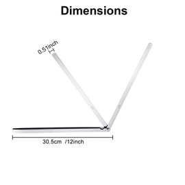 Hotop 17 Blades Stainless Steel Feeler Gauges 0.02-1.00 mm Marked Metric Measuring Tool Long Feeler Gauge Set for Measuring Gap Thickness or Width