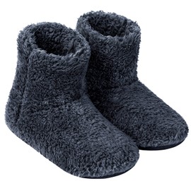 encologi Warm Slippers, Room Shoes, Boa Slippers, Fluffy, Northern Europe, Warm, Cute, For Winter, Protects Against Cold Feets, Washable, Unisex, Anti-Slip, Indoor Shoes, Silent, Heat Retention, blue