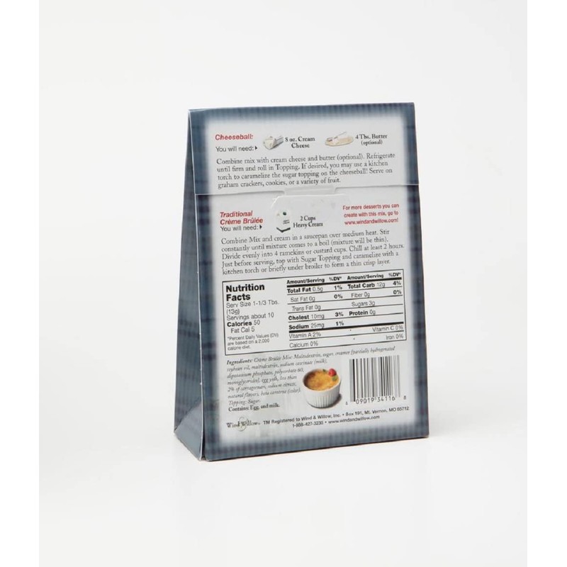 Wind & Willow Creme Brulee Cheeseball & Dessert Mix