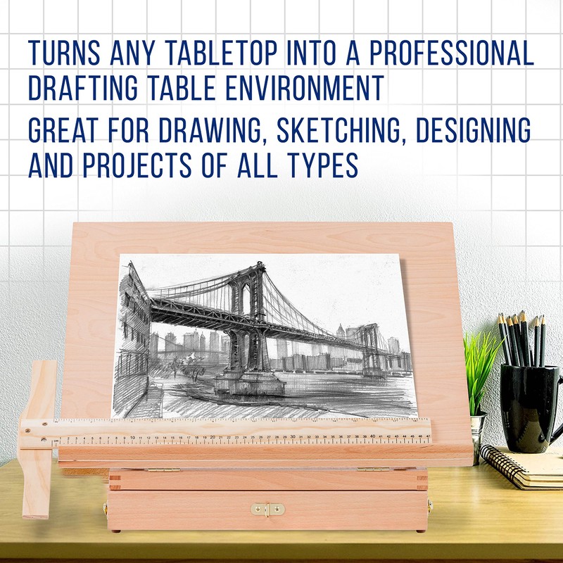 U.S. Art Supply Large 20-1/2" x 16" Wooden Drawing Board,