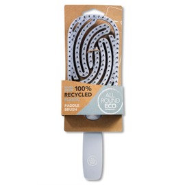 All Round Eco, Paddle Vented Flexi Twin Pin Hair Brush, 100% Recycled Plastic, Blue