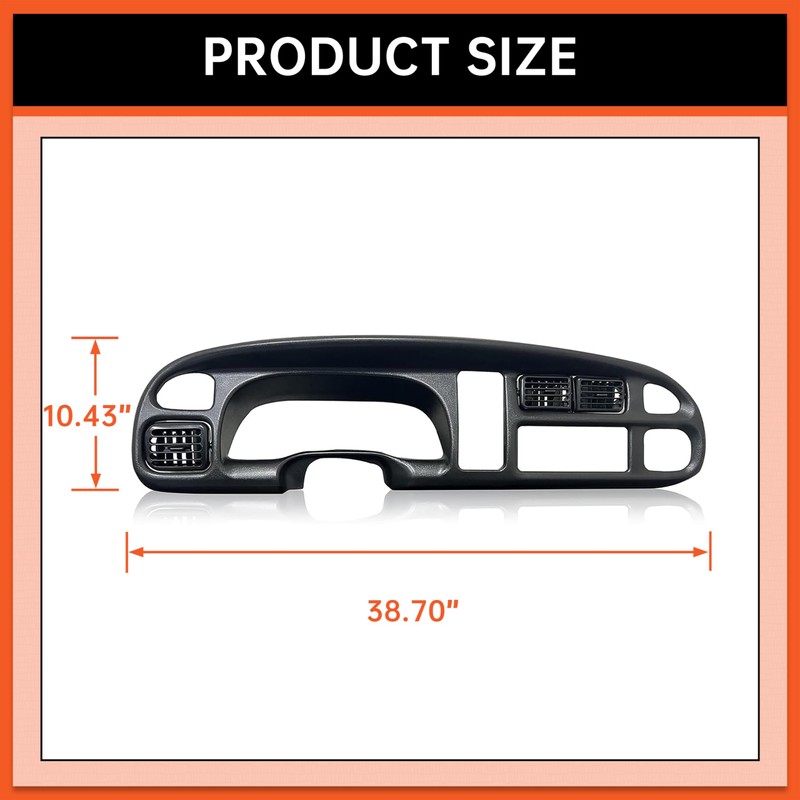 ECOTRIC Dash Board Cluster Bezel Cover Compatible with 1998-2002 Dodge