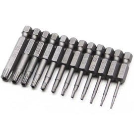 aiyun 12-Piece Security Bits, 2 Inch long S2 Steel Magnetic Security Screwdriver Set, 6 Point Star Driver Bit Set Screwdriver for Shark Vacuum T5-T40 (50mm)