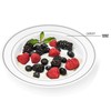 Kaya Elegant White & Silver Rim Disposable Plastic Soup Bowls