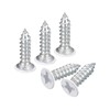 sourcing map 100pcs ST3.5x15mm White Flat Head Phillips Self-Tapping Screws