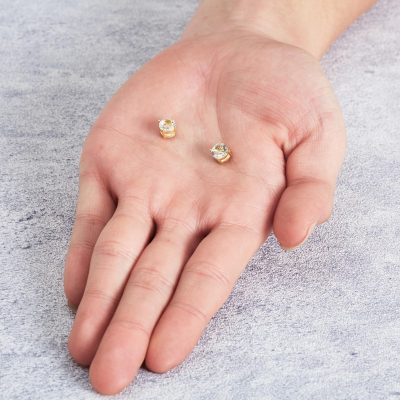 Philip Jones Men's Gold Plated Round Magnetic Clip On Stud