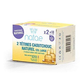 Natae Natural Rubber Wide Neck Teat + 18 Months
