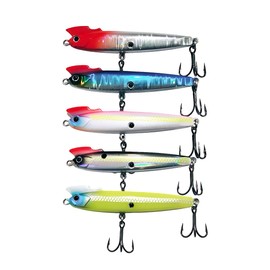 Orurdo qb100303a04n0 Fishing Tackle Sinking Pencil Mohawk Pencil, Set of 5 Colors, 3.4 inches (8.6 cm), 0.8 oz (23 g), Sea Bass Flatfish, Blue