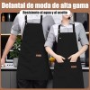2 Pzs Mandil Delantal Cocina Chef Multiusos Ajustable