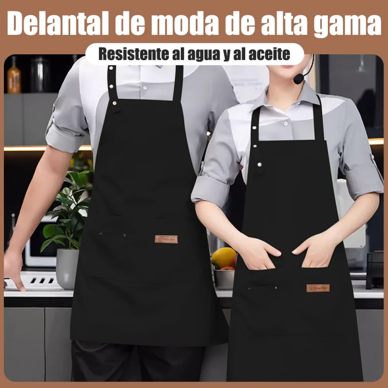 2 Pzs Mandil Delantal Cocina Chef Multiusos Ajustable