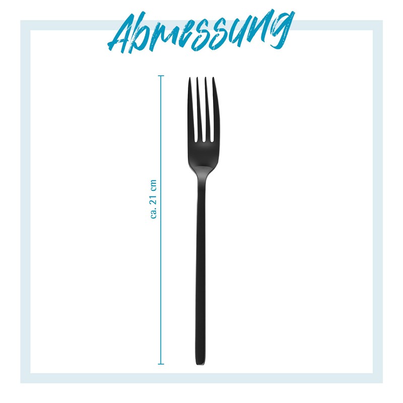GRÄWE Table Forks, Dinner Forks, 6 Pieces, Cutlery Set, Dishwasher