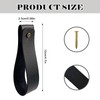 10 Pcs Black Leather Wall Hooks, Leather Curtain Rod Bracket,