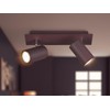 meineWunschleuchte 2-Bulb Ceiling Spotlight Metal in Rust Look, Matt, Width
