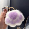 AVANCE Women's Paw Dog Cat Fur Charm Key Ring Cute