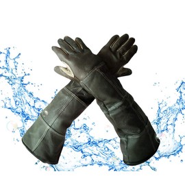 YBB Waterproof Animal Handling Gloves, Anti-Scratch/Bite Protective Long Gloves for Pet Cat Bathing Dog Bird(M)
