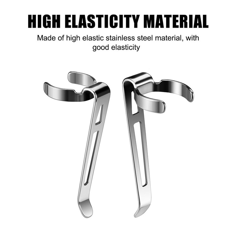 BDKMMS 2Pcs Flashlight Clips, Removable Belt Pocket Clips Replacement Mental