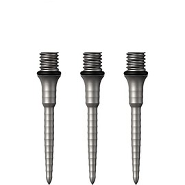 Mission Darts Points Titan Ripple | Titanium Conversion Point | 26 mm | Silver (X2656)