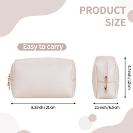 HAOGUAGUA Makeup Bag Pouch Purse Organizer Waterproof Travel Cosmetic Organizer for Women Girl Medium Size (Shell gold-1pcs)