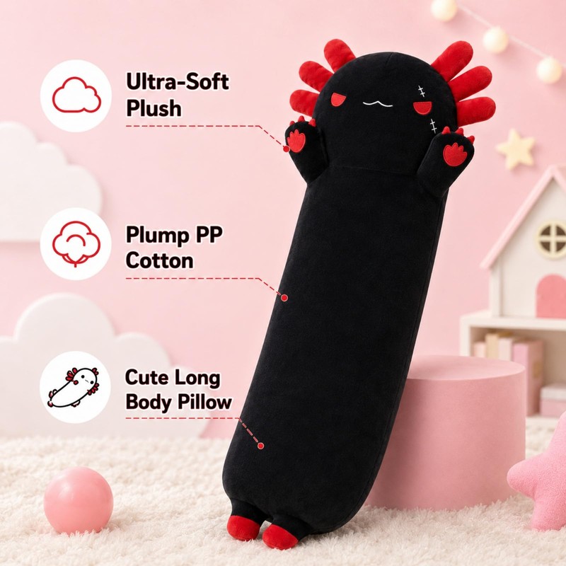 Snowolf 50 cm Axolotl Plush Cushion Cute Kawaii Axolotl Cuddly