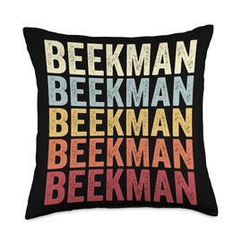 Beekman New York Beekman NY Retro Vintage Text Throw Pillow, 18x18, Multicolor