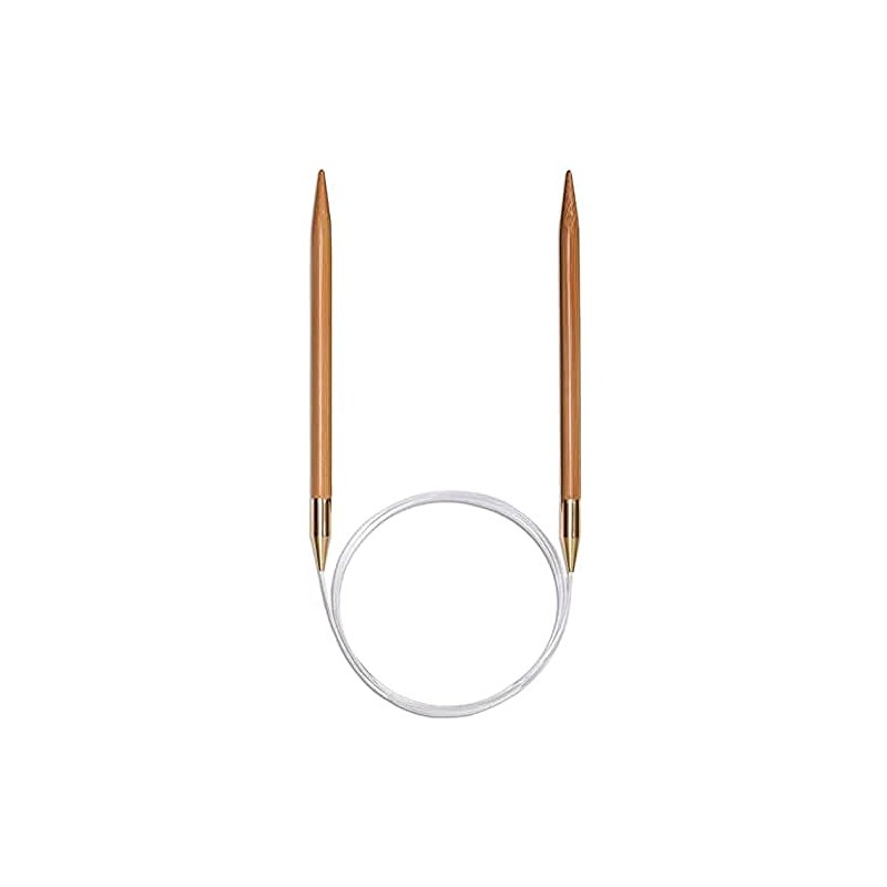 Seeknit Circular Knitting Needles, Bamboo, Brown, 80 cm x 4