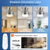 putroad 42 Inch Ceiling Fans with Lights and Remote, Brushed