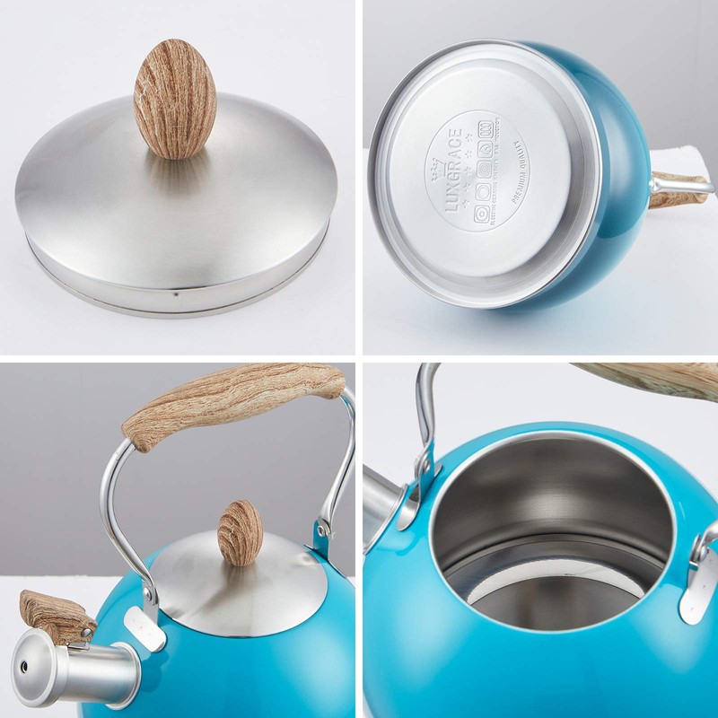 Creative Home 2.6 Qt. Stainless Steel Whistling Tea Kettle Teapot