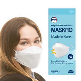 [10Pack] [MASKRO, White] - Ships from Australia, Made in Korea KF94 Face Masks, Comfortable and Breathable KF94 Disposable Face Masks, Individual package