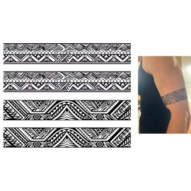 4 Blätter Temporäre Armband Tattoos Tribal Tattoo Maori Design Tattoos Greg4