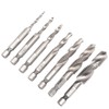 7Pcs Tap Set 1/4 Hex Shank Metric Drilling and Tapping