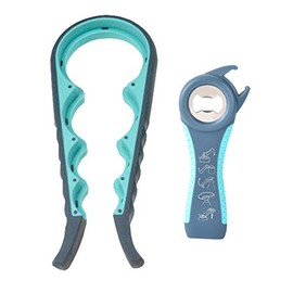 Jar Openers,Can Openers,Bottle Openers for Seniors & Weak Hand and Arthritis Sufferers,Sorxine Jar & Bottle Opener Gripper 4-in-1 and 5-in-1 Multi Kitchen Tools Set,2 pack (Blue)