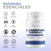 NAIMA L-Carnitina Tartrato, 60 Cápsulas | Suplemento Alimenticio 100% Puro|