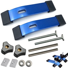 2 Piece Set Track Hold Down Clamp, Quick Acting Clamp with T Bolts and Silder, Aluminum Alloy T-Slot Clamp, Woodworking Tool for CNC Engraving Machines, Router Tables, Table Saws, Drill Presses(Blue)