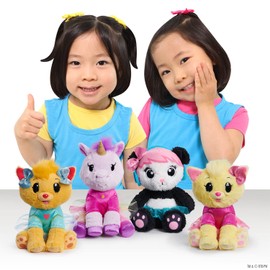 Just Play EK World 7-inch Combo Panda's Sister Coco Plush Stuffed Animal, Blue Skirt and Pink Bow, Kids Toys for Ages 3 Up