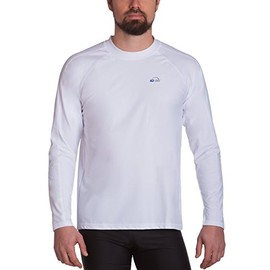 iQ-Company Men's Long-Sleeved Shirt, UV protection 300, Loose Fit, white