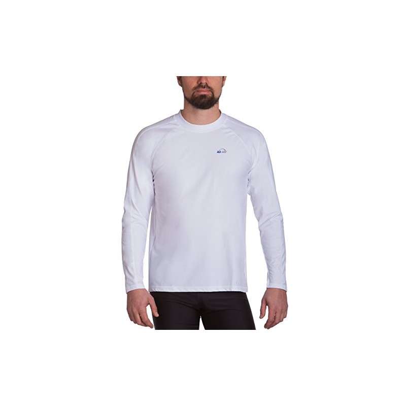 iQ-Company Men's Long-Sleeved Shirt, UV protection 300, Loose Fit, white
