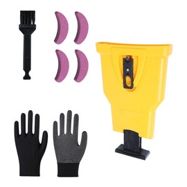 Universal Chainsaw Teeth Sharpener, Fast Chainsaw Sharpener, Chain Saw Blade Sharpener Sharpening Tools,Universal Fast-Sharpening Stone Grinder Tools for 14/16/18/20 Inch Two Holes Chain Saw Bar