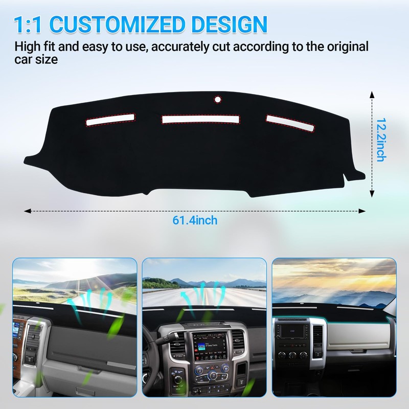 Dash Cover Mat Compatible with 2010 2011 2012 2013 2014