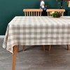 Yofori Heavy Duty Cotton Linen Tablecloth for Rectangular Tables Checkered