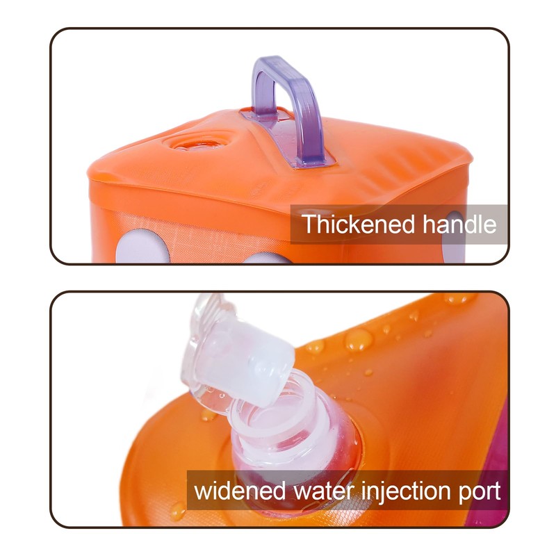 DEIRIS Portable Travel Dumbbells, Water Filled Dumbbell Set, Foldable and