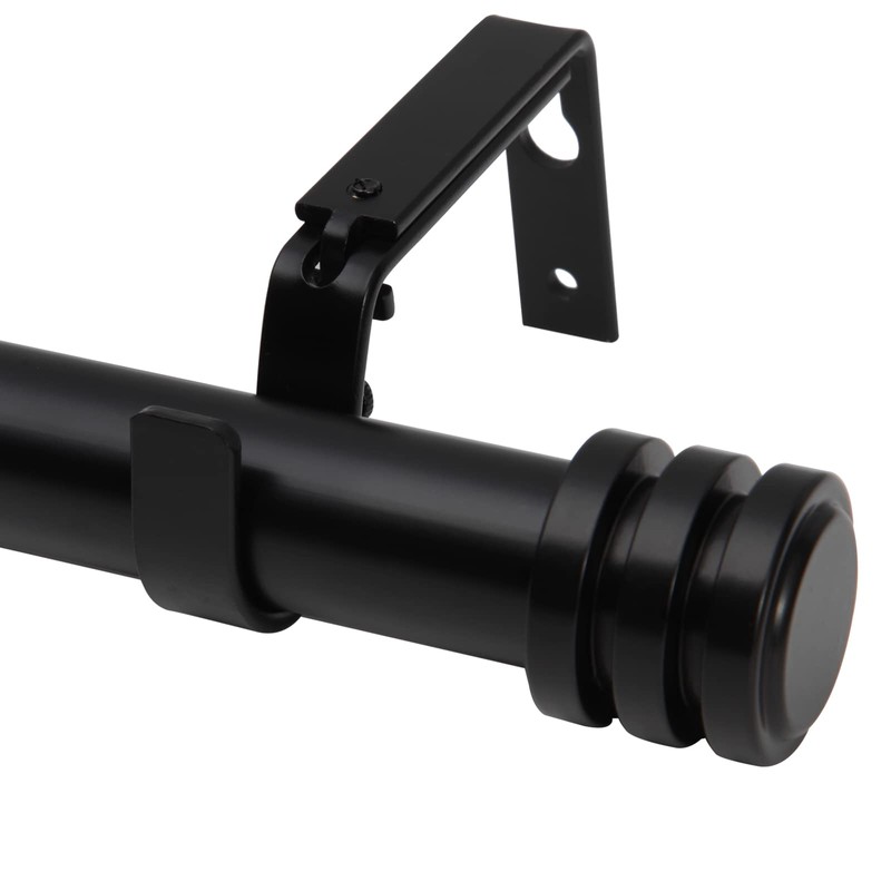 TiMi Window Curtain Rod 1 Inch Decorative Adjustable Single Curtain
