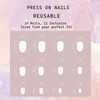 Short Press on Nails Oval Fake Nails Green Nails Press