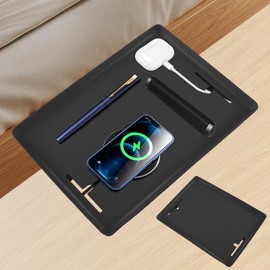 WIYETY Black Bedside Table Hanging Shelf: Bedside Table for Hanging, Bedside Table Shelf Clip, Bed Tray Floating Bedside Table Shelf for Bed