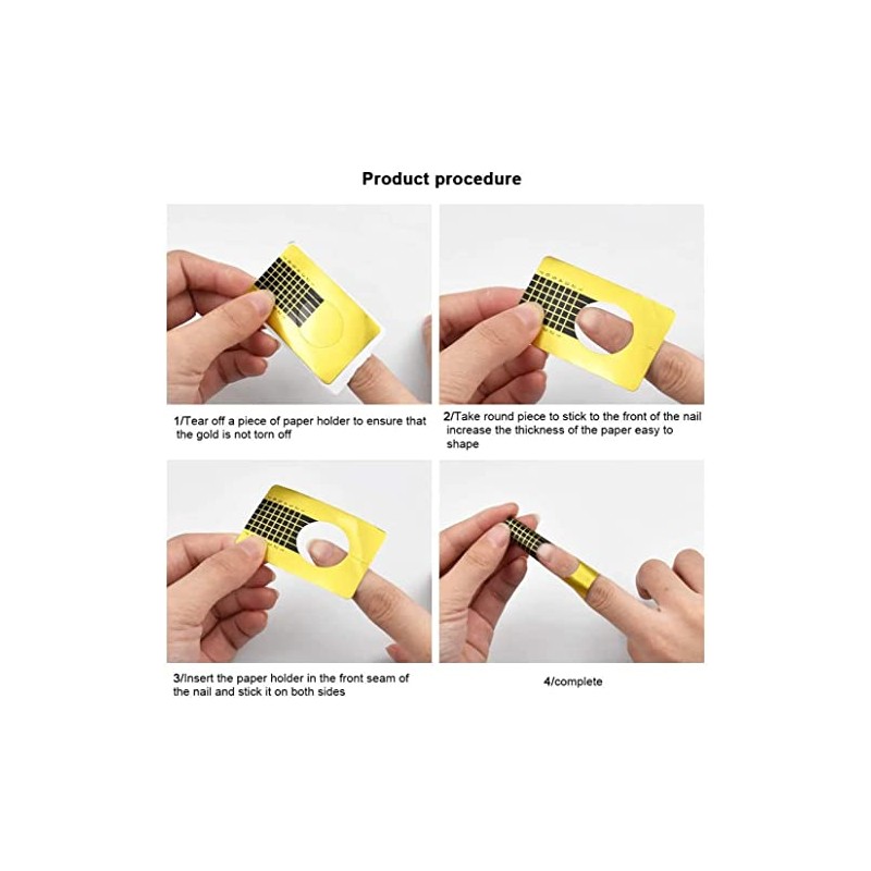 CHUANGOU 500 pieces nail stencils, extension golden stencils, for nail