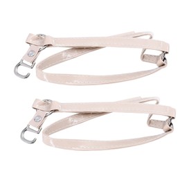 SAFIGLE 1pair High-heeled Shoe Straps Elastic Fixing Laces for Women Pu Buckle Prevents Shoe Drop for Elegant Style Nude