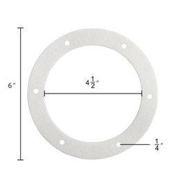 Screw Man Pellet Stove 6" Combustion Exhaust Fan Mounting Gasket for Exhaust or Combustion Blower Fits 100's and Most Pellet Stoves 2100J - 2 Pack