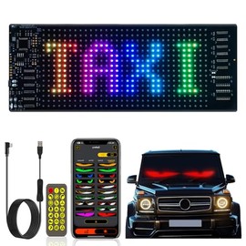 Ojos LED para Carro con Control De Aplicación Programable, Pantalla LED Flexible para Auto de Colores. 7 * 17.3 cm Luces Dinámicas De Ojos Devil Eyes,