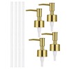 4-Pack ABS Plated Lotion Dispenser Pump Heads, Gold, 28/400 Neck