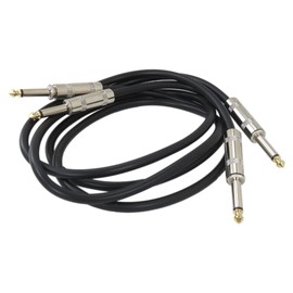 Zafina-UP New 6.35 mm (1/4 in) Jack Male Pro Audio Sound Speaker Cables SPEAKON Plug DJ Cords 15 Gauge, Set of 2,3 Feet Long