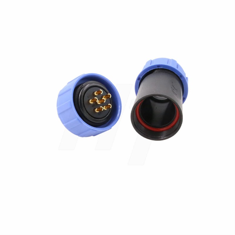 HangTon HE21 6 Pin Waterproof Connector Male Female Cable Plug